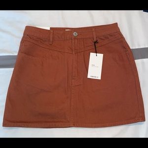Medium - BURNT ORANGE Demin Skirt- FOREVER 21